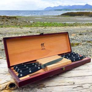 The coveted R2AK steak knives awarded to the second place finisher of the Race To Alaska.