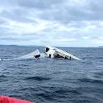 Team Pocket Rockanaut's 32' Gougeon Catamaran capsized in the Strait of Georgia on Day 2 of the 2022 R2AK Race To Alaska.