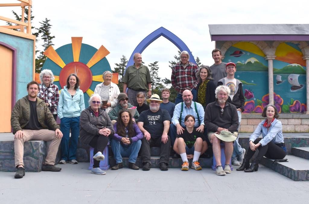 Kelley Balcomb-Bartokstaff photo
Cast and crew of Island Stage Left’s ‘Comedy of Errors’ prepare to take the stage July 14, in a farcical Shakespearean comedy about two sets of identical twins separated at an early age that later in life are mistaken for their twins, with hilarious results. Comedy of Errors runs 8 pm. Thursdays to Sundays, July 14 to August 14. Visit islandstageleft.org for more information.