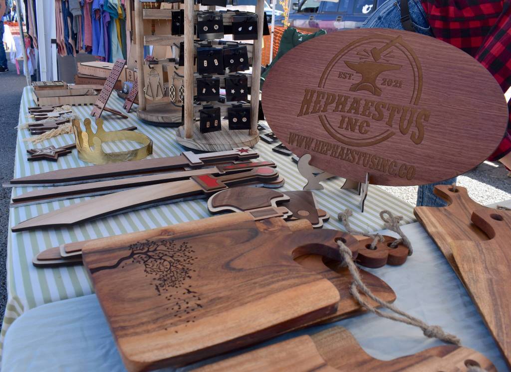 Creative woodworking at the San Juan Summer Arts Festival.