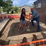 Heather Spaulding / Staff photo
Rachelle Radonski and Jose Domenech officially break ground.