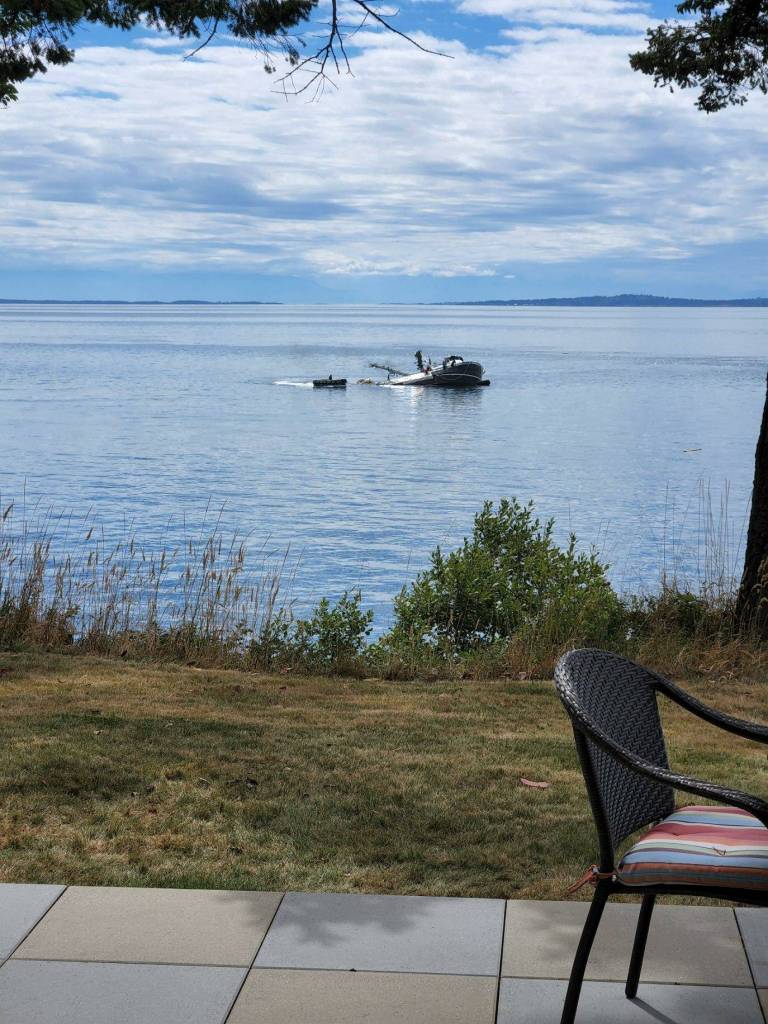 Contributed photo by Mark Scheer.
The Aleutian Isle fishing boat just moments before it sank off the west side of San Juan Island.