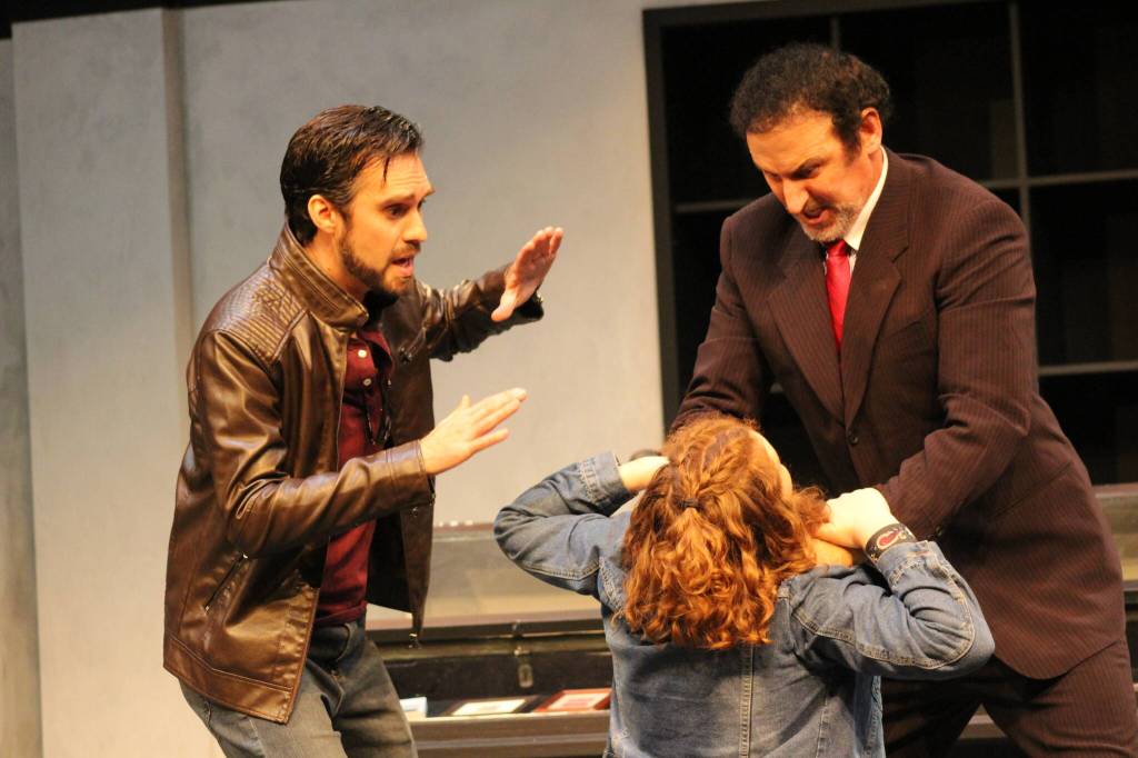 Heather Spaulding  Staff photo
Sterling (Eric Concord) fights with Jackie (Anne Maria Ryan) while Dennis (Adam Parrett) attmepts to stop the fight.