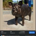 Contributed photo by the San Juan Island National Park Service
This life-size bronze Berkshire boar, named Kaiser Wil-ham by our visitors, is a centerpiece of the new visitor center at American Camp.