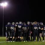Contributed photo by Kathryn Wheeler
The team gathers in a huddle at the end of the game