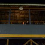 Contributed photo by Kathryn Wheeler
The announcers react to a Wolverine interception