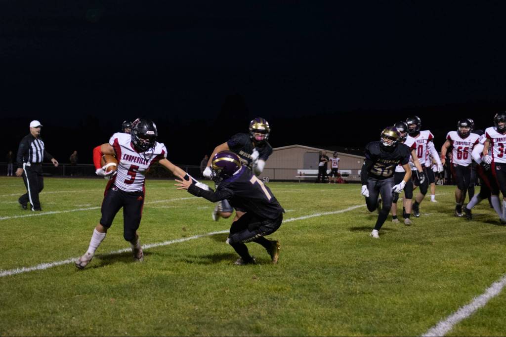 Contributed photo by Kathryn Wheeler
Coupeville breaks the defense for their first touchdow