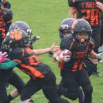 Heather Spaulding \ Staff photo
Pee Wee breaks through toward a touchdown.