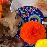 Heather Spaulding \ Staff photo
A decorated skull behind Marigolds.