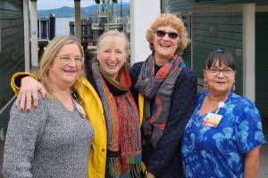 Elizabeth Schaltenbrand, Libby Garcia, Kathryn Clary and Elizabeth Taylor, a few of the nurses who live and work on the islands.