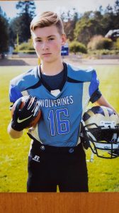 Contributed photo by Stephanie Buffum-Field
Max Field in his early football career.