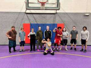 Heather Spaulding/staff photo
From left to right: Coach Tad Bremer, Grayson Matthews, Chelsi Pitman. assistant coach Sabrina Bremer, Caden Swan, Eduardo Garcia, Riley Bremer, Ethan Fitts, assistant coach Carlos Garcia Center, Mario Flores Gonzalez.