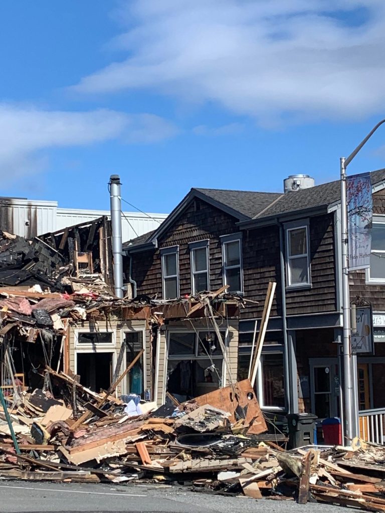 Heather Spaulding  Staff photo
The aftermath of the Friday Harbor fire.