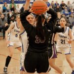 Contributed photo by Corey Wiscomb
Morgan Douglass looks for her teammates.