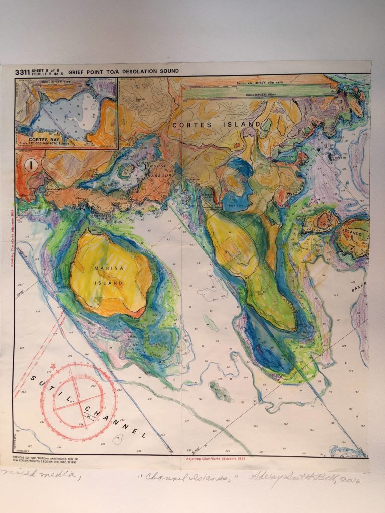 Contributed photo by the San Juan Islands Museum of Art
Channel Islands- by Sherry Bell, mixed media.