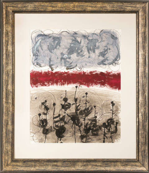 Contributed photo by the San Juan Islands Museum of Art
Somewhat Ominous Earth and Sky by Mary Bruce, watercolor and ink.