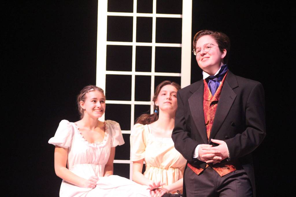 Heather Spaulding \ Staff photo
Fela Andrews as Marianne Dashwood, Shelby Mullin as Elinor Dashwood and Sidney Herda as Willoughby