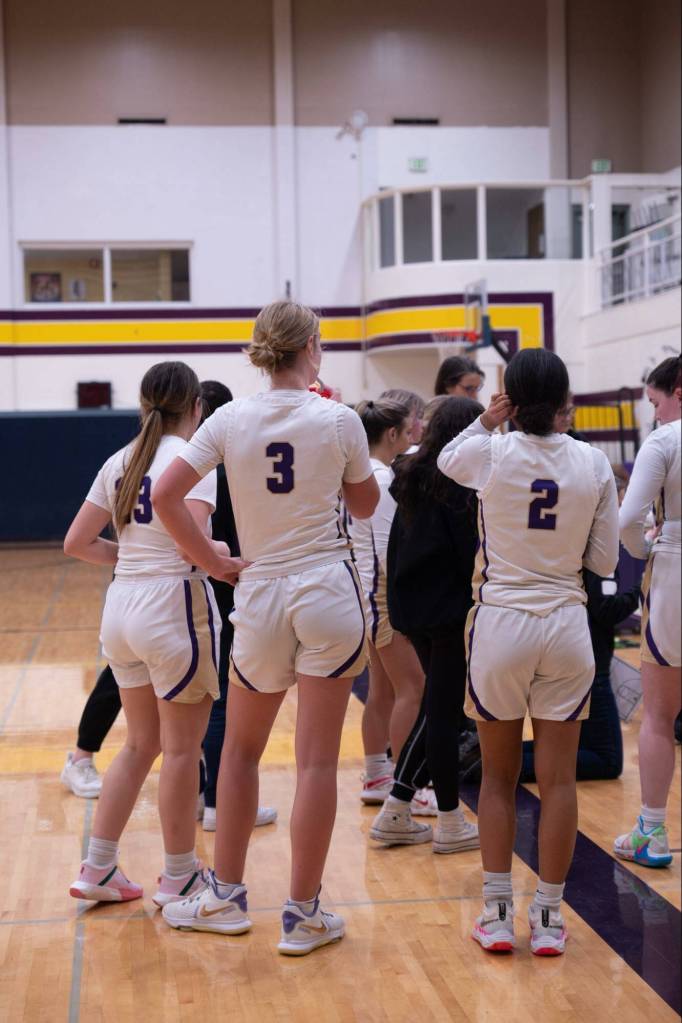 Contributed photo by Kathryn Wheeler
The girls huddle.