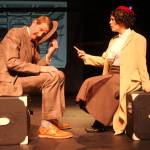 Heather Spaulding \ Staff photo
Scott Mapstead as protagonist Richard Hannay and a love interest played by Jordana Ainsley, on a train.