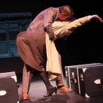 Heather Spaulding \ Staff photo
Scott Mapstead as protagonist Richard Hannay and a love interest, played by Jordana Ainsley, on a train
Heather Spaulding \ Staff photo
Scott Mapstead as protagonist Richard Hannay and a love interest, played by Jordana Ainsley, on a train.