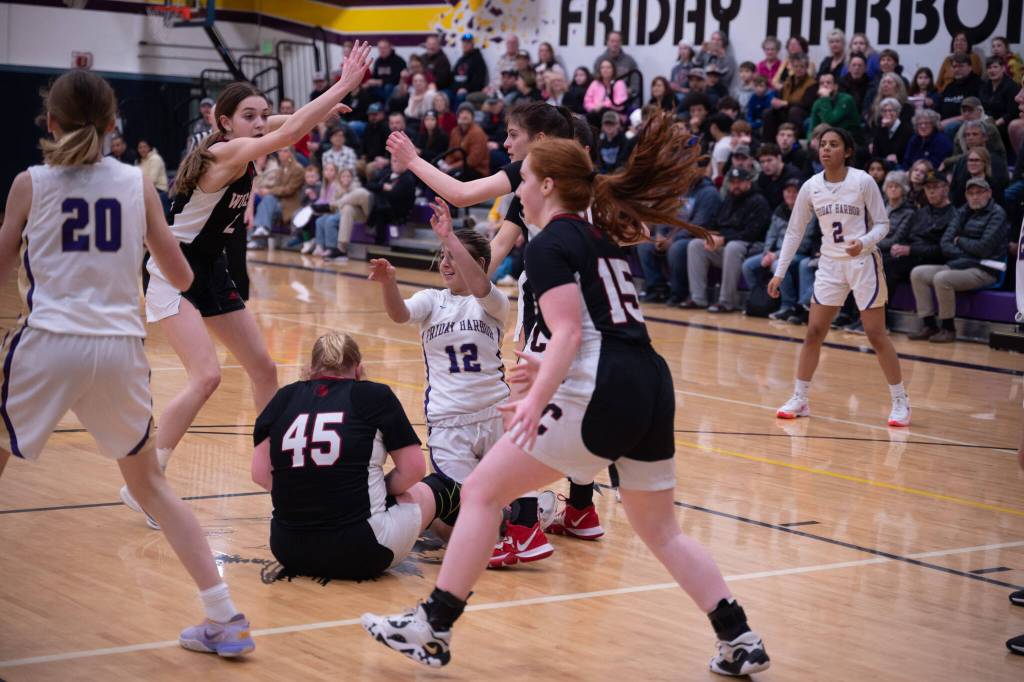 Contributed photo by Kathryn Wheeler
The Wolverine ladies work together throughout the close game.