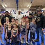 Contributed photo by Travis Berwald.
The team at the Sedro Wooley novice tournament
Contributed photo by Travis Berwald
Coaches from right to left: Curt Olson, Travis Berwald, Shane Bison and Lance Bison.
Wrestlers from right to left: Wyatt Berwald, Harper Feliz, Jett Olson, Blade Bison, Liam Wilson, Keegan Heckele and Roman Jackson.
Front Amelia Berwald and Killian Heckele.