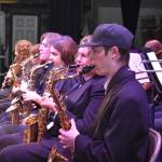 Kelley Balcomb-Bartok / staff photos
The Friday Harbor High School Jazz Band performs prior to the start of the San Juan Public Schools Foundations 28th annual Knowledge Bowl.