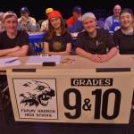 Kelley Balcomb-Bartok \ Staff photo
The FHHS Freshman and Sophomore team members competing in the San Juan Public Schools Foundations 28th annual Knowledge Bowl include (l-r) Finn Graham, Flora Vaught, Malachi Cullen, and Kira Clark.