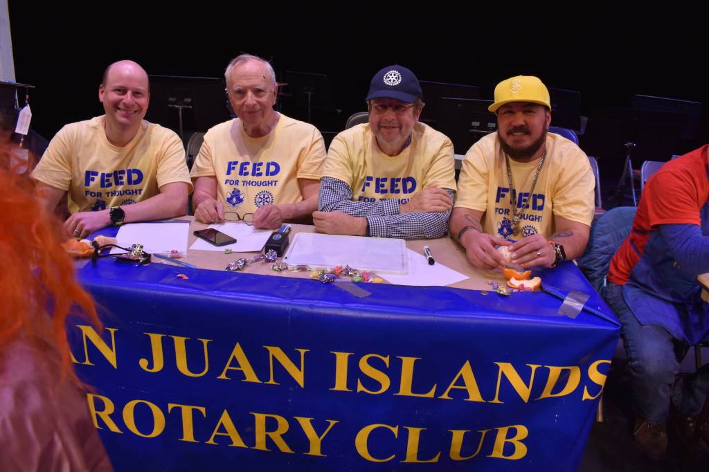Kelley Balcomb-Bartok \ Staff photo
The San Juan Public Schools Foundations 28th annual Knowledge Bowl Rotary Club team members include (l-r) Chris Compton, Michael Martin, Chris Reed, and Juan Unpingco.