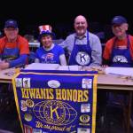 Kelley Balcomb-Bartok \ Staff photo
The San Juan Public Schools Foundations 28th annual Knowledge Bowl Kiwanis Club team members include (l-r) Ron Heeron, Nancy Fusare, Doug Popham, and John Madden.