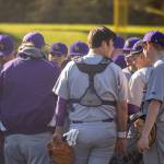 Aiden Haines / Staff photo
Huddle between innings