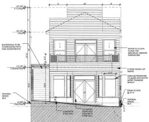 File photo 
40 Spring Street, the building most recently associated with Crystal Seas Kayaking, has a solid foundation built, walls and floors in place, and designs on returning to nearly the same look the building had prior to the blaze.