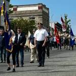 Heather Spaulding \ Staff photo
The parade stops at Memorial Park at the base of Spring Street.