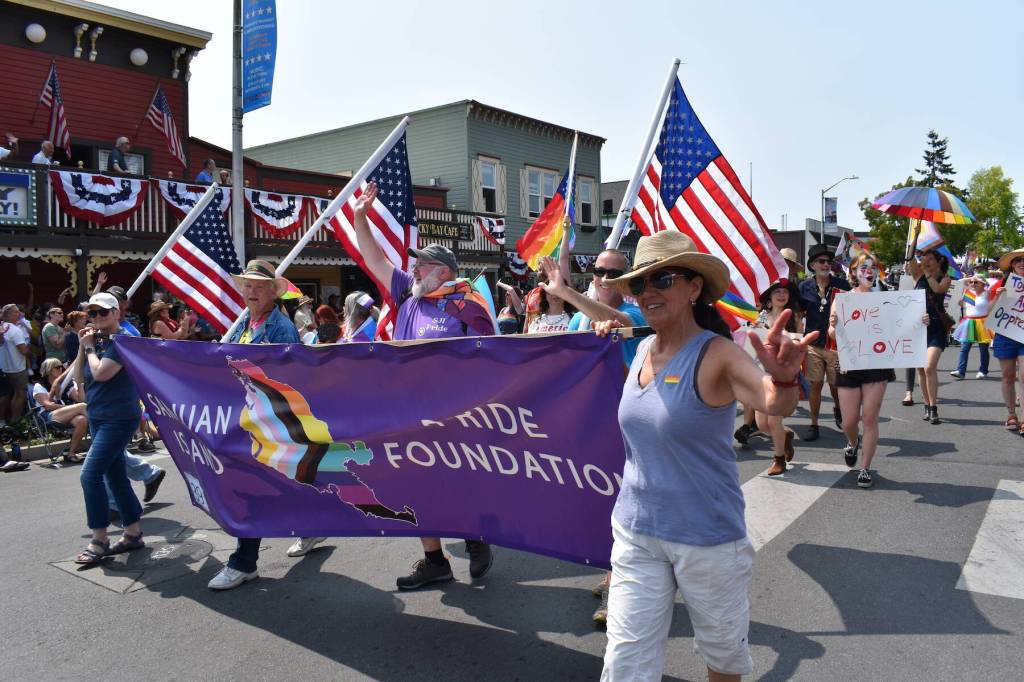 Kelley Balcomb-Bartok staff photo
The San Juan Island PRIDE Foundation showed their true colors in support of the LGBTQA community during the 2023 Friday Harbor Fourth of July parade.