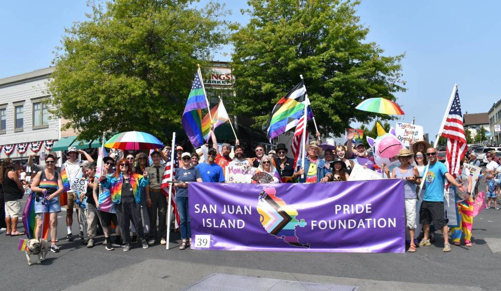 Kelley Balcomb-Bartok staff photo
The community came out strong in support of the San Juan Island PRIDE Foundation and LGBTQA community at the 2023 Friday Harbor Fourth of July parade.