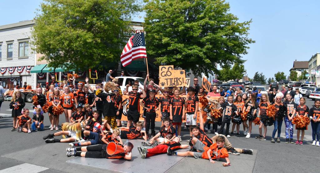 Kelley Balcomb-Bartok staff photo
The Friday Harbor Tigers football team enjoyed a scrimmage down Spring Street during the 2023 Friday Harbor Fourth of July parade.