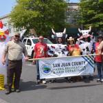 Kelley Balcomb-Bartok staff photo
Staff and livestock of the San Juan County Parks and Fair were seen Dancing With The Steers at the 2023 Friday Harbor Fourth of July parade.