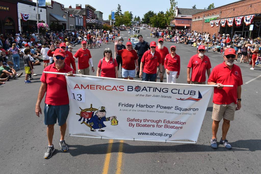 Kelley Balcomb-Bartok staff photo
Members of the Friday Harbor Power Squadron celebrate boater safety during the 2023 Friday Harbor Fourth of July parade.