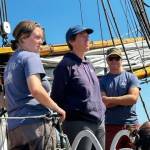 Heather Spaulding Staff photo
Gaia Wilson center with crew mates.