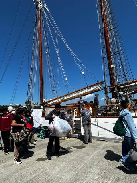 Heather Spaulding Staff photo 
Boarding the Adventuress