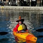 Heather Spaulding \ Staff photo
One fashion-forward witch matched her hat to her kayak.