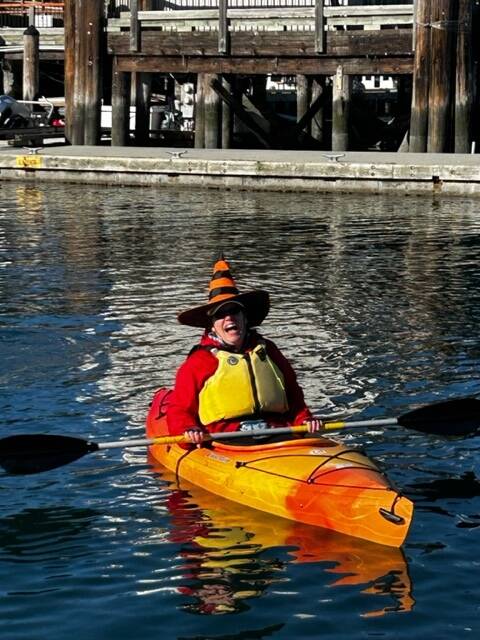 Heather Spaulding \ Staff photo
One fashion-forward witch matched her hat to her kayak.