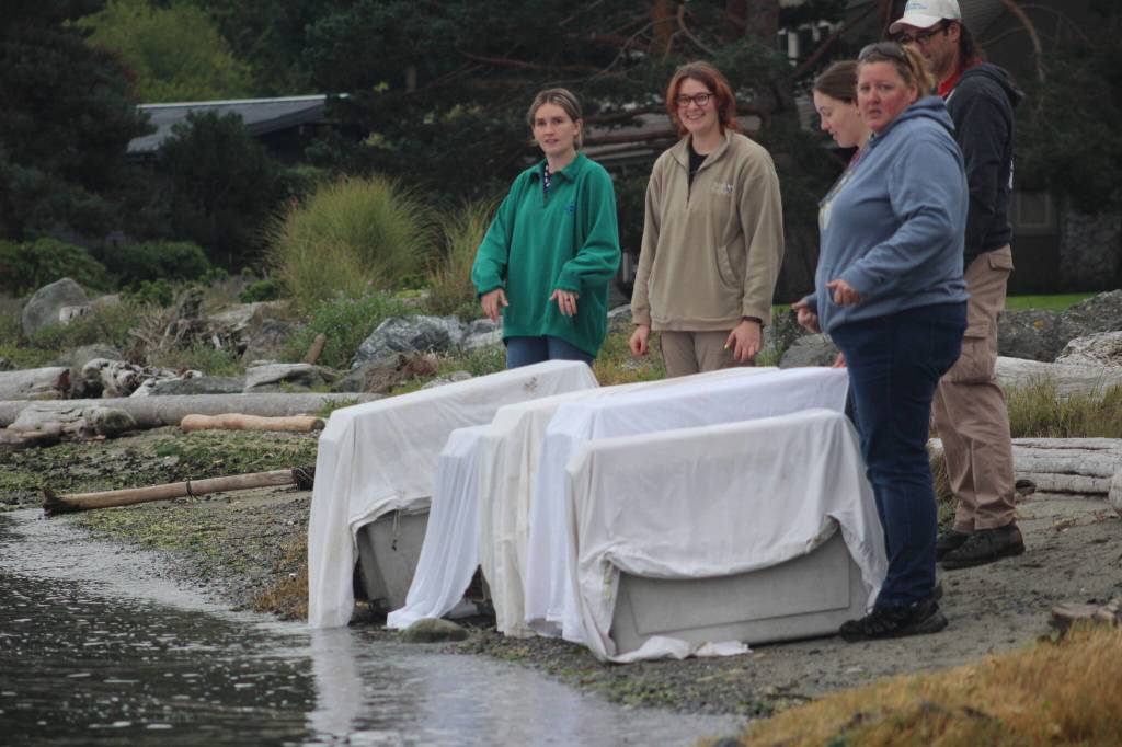 Heather Spaulding staff photo
Staff prepares to release the seals.
