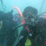 Contributed photo
Charlie Donahue and Jennie De La Cruz performing a dive to deploy a pH and temperature sensor in a kelp bed.