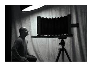 Angel Colmenares with the camera he uses for wet plate collodion photographs.
Submitted photo.