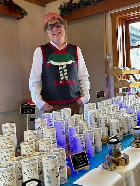 Heather Spaulding  Staff photo
Bobby Ryan with his locally-made chocolate and teas