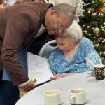 Heather Spaulding Staff photo
Mayor Ray Jackson hugs Dorothy Martyn after reading proclamation.
