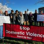 Heather Spaulding  Staff photo
Soroptimist stand with The Stand Up Men