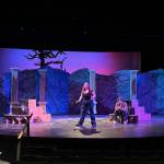 Submitted Photo
FHHS students Benji Evered (right) and Alison Power (center) performing a scene from The Lightening Thief during a tech rehearsal