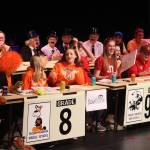 Staff photo/ Isabel Ashley
The 9th and 10th grade team celebrate after getting the final question correct, winning the Knowledge Bowl